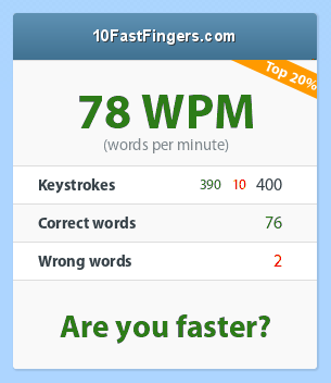 ¿Que tan rápido escribes? [Test] 1_78_400_390_10_76_2_20